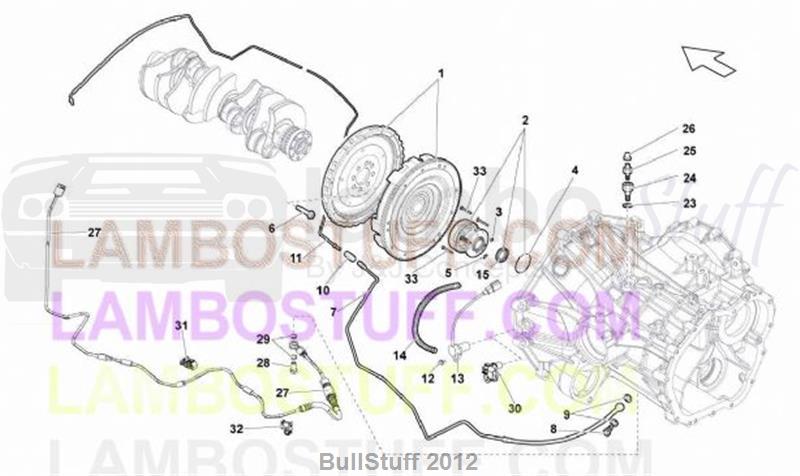 2013 Lamborghini GALLARDO LP 550-2 COUPE EUROPE CLUTCH (MANUAL) (141.01.00)